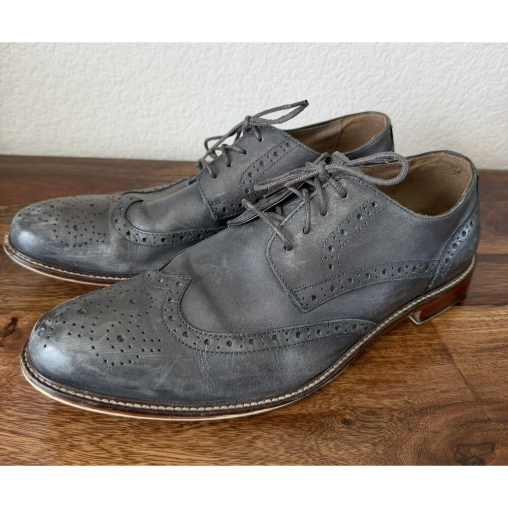 Joseph Abboud 40G4R00003 Mens Wingtip Oxford 12 Professional Dress Grey Leather